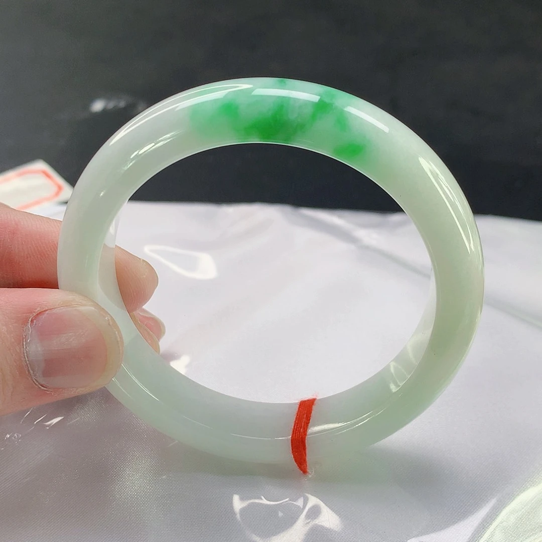 翡翠手镯未镶嵌078缅甸天然翡翠A货