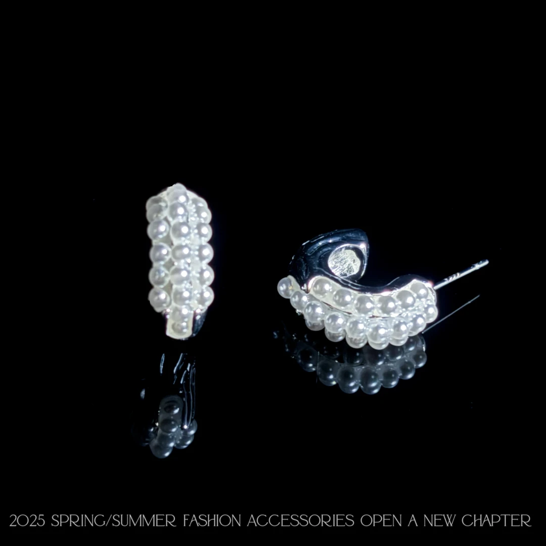 铜合金耳饰 镀k金 2025新款C7001【花迹】BABA BOX 耳钉