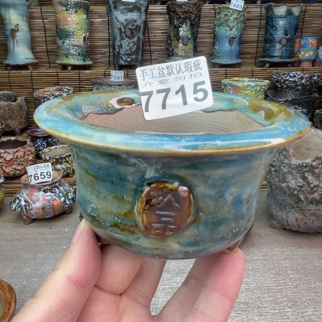 手工花盆默认瑕疵完美者勿拍