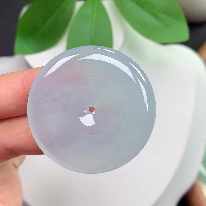 翡翠未镶嵌颈饰平安扣38x5.9mm
