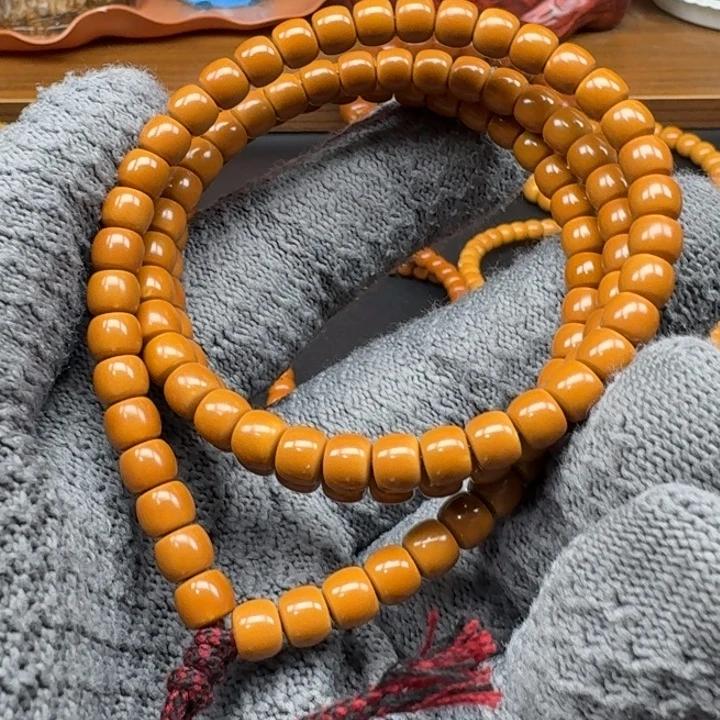 晋***中手串/手链橄榄核6.3老挝核尖110颗全品