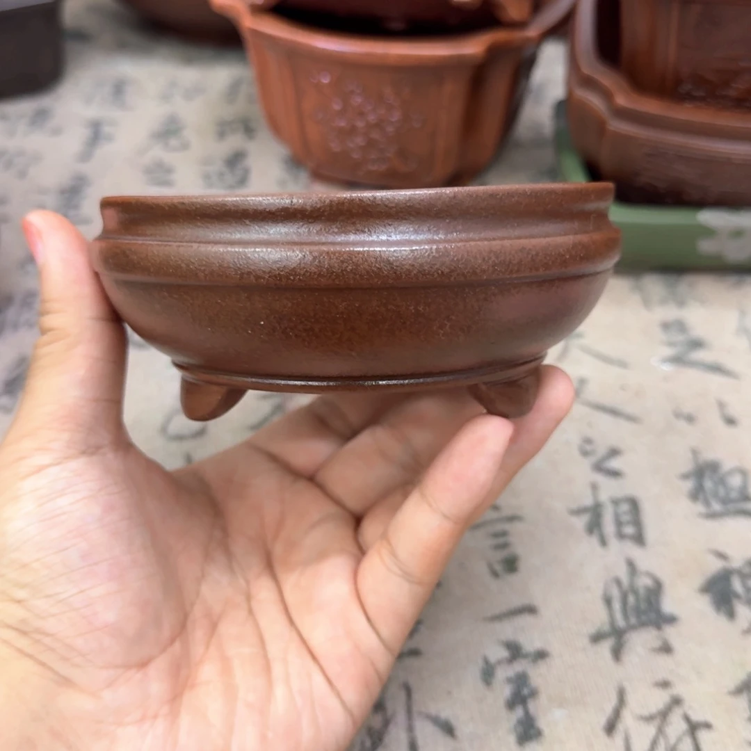 紫砂花盆11x4内经紫砂花盆