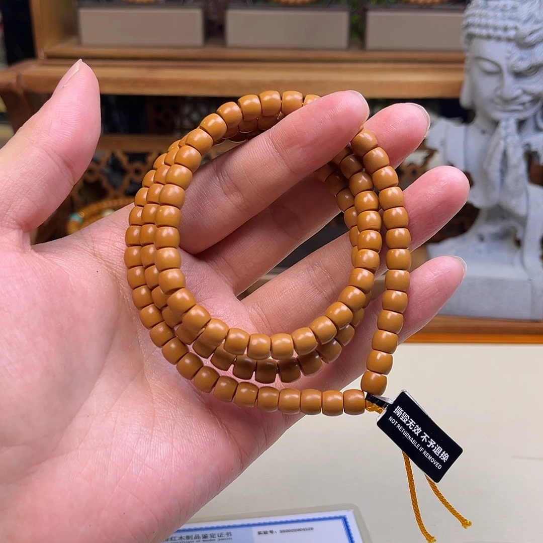 手串/手链橄榄核【听松文玩】sss级工艺精品橄榄核尖长串7.0素