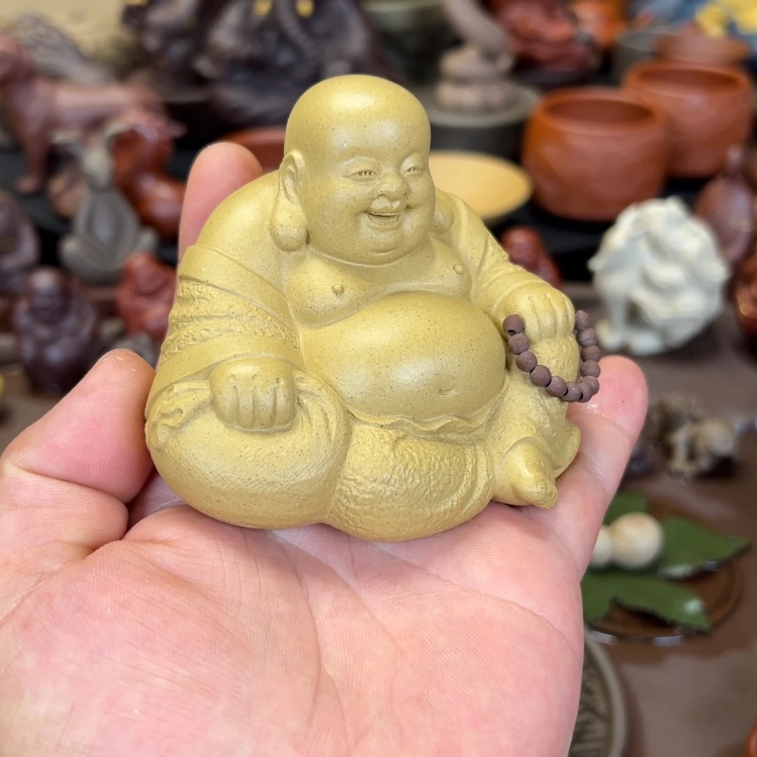 紫砂茶宠紫砂弥勒