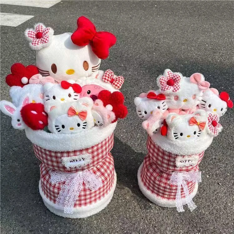 HelloKitty猫玩偶卡通毛绒公仔花束可爱少女心生日礼物送女友闺蜜