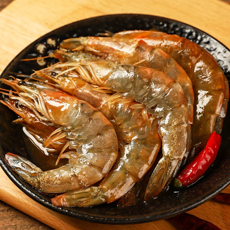 东北生呛酱虾生腌大虾300g/罐无皮虾开背即食海鲜新鲜下酒菜