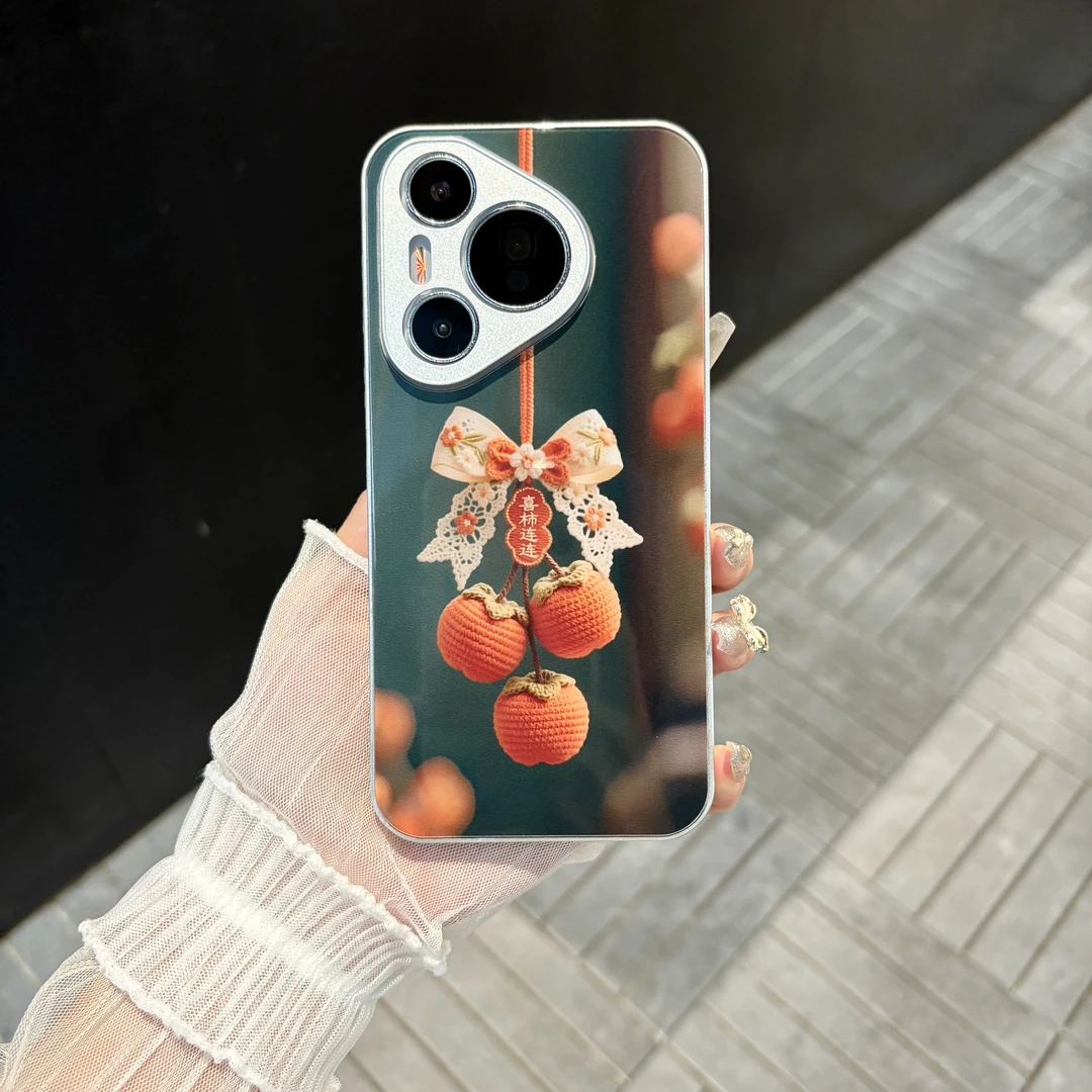 苹果/华为/oppo/vivo/小米 喜柿连连适用pura70肤感玻璃手机壳