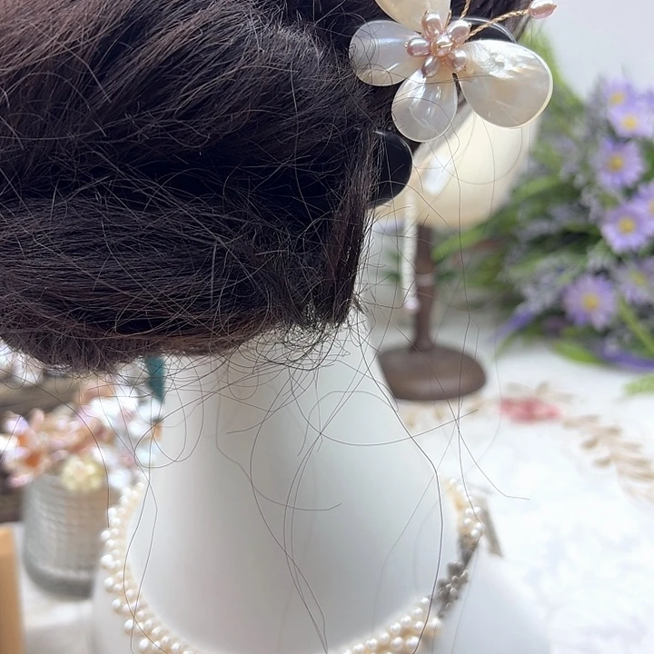 淡水珍珠发饰未镶嵌