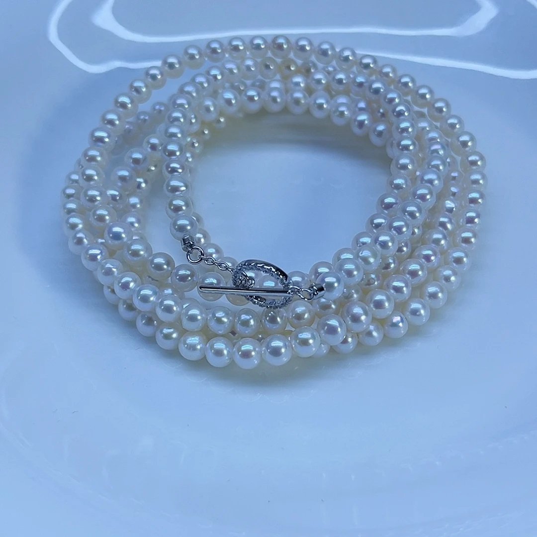 银S925镶嵌颈饰淡水珍珠