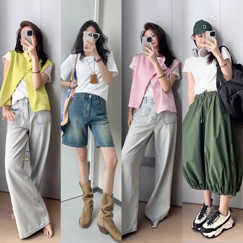 A美洋MEIYANG 【特卖捡漏】结构T 可机洗螺纹棉|圆领极简百搭短袖衣