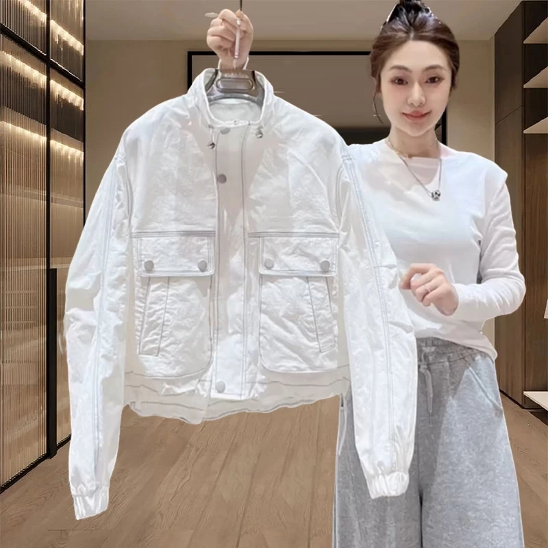 今年流行短外套女春季2025新款欧货休闲立领棒球服冲锋衣轻薄上衣