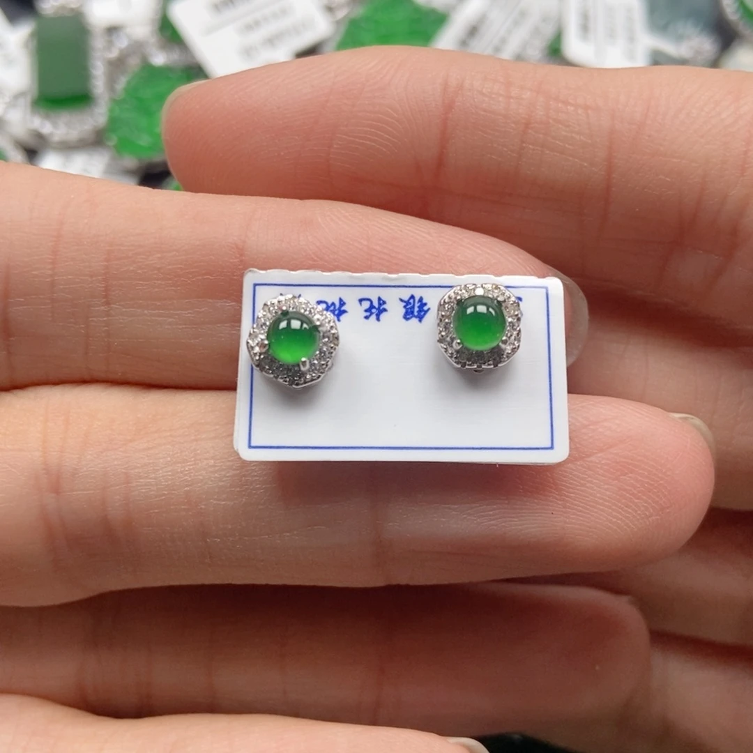 翡翠银S925镶嵌颈饰