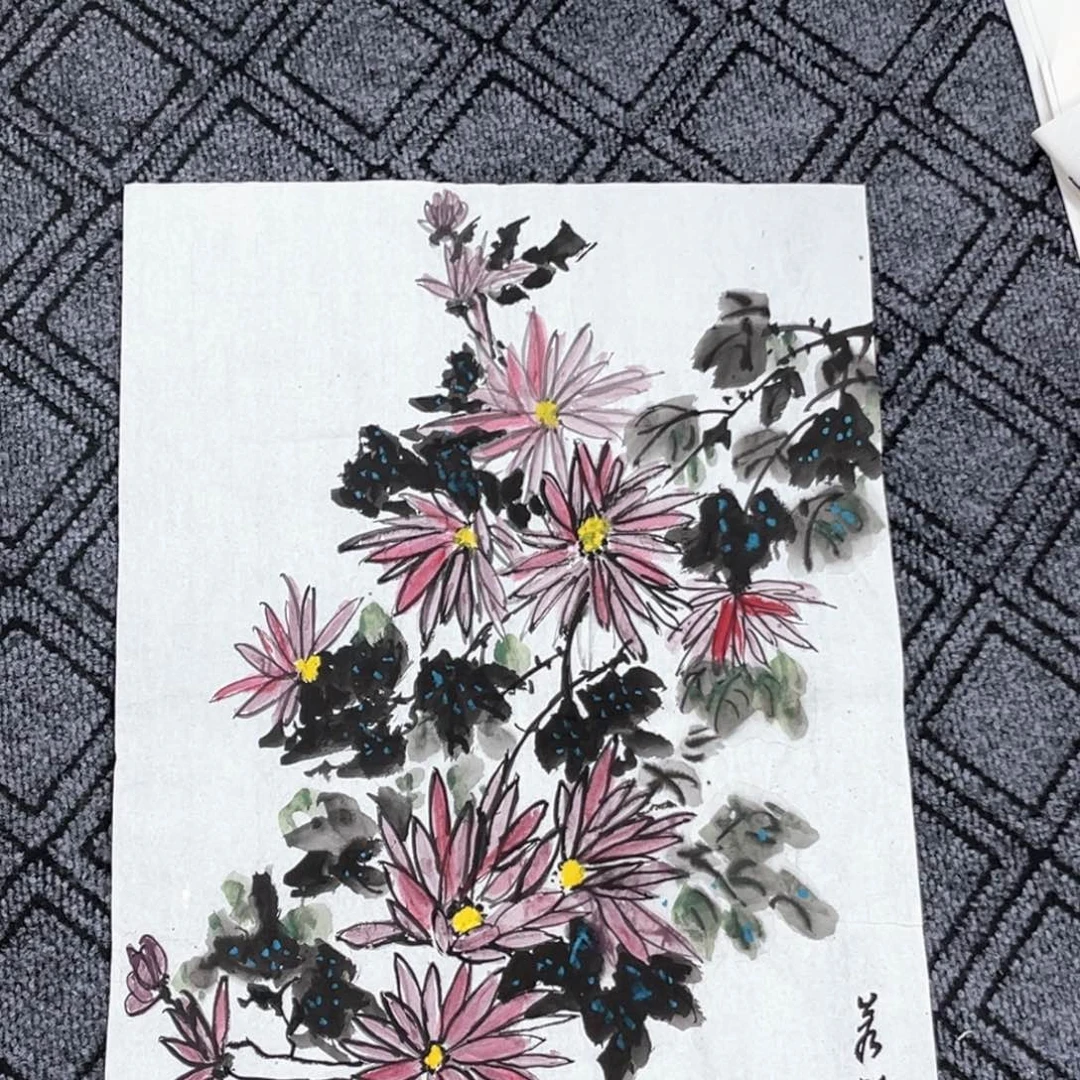 国画王胜利老师四尺三开花鸟作品冯