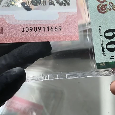 塑料美评66分蛇年纪念钞倒置号单张<1669