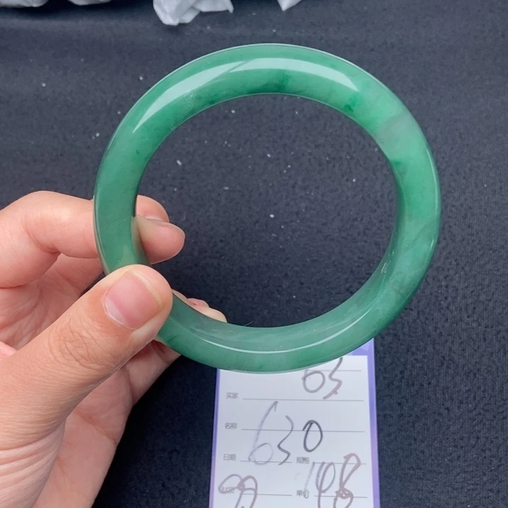 竹牌天然A货非洲翠手镯63