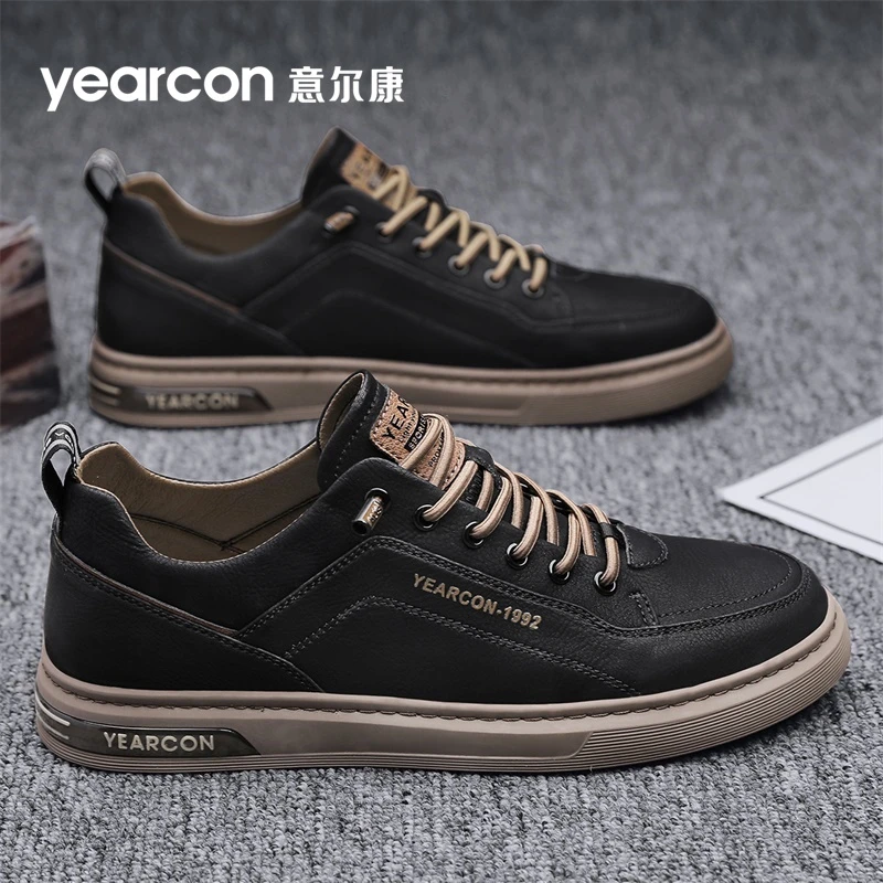 意尔康男鞋冬季2025年新款爆款一脚蹬板鞋男士潮牌高端商务休闲鞋