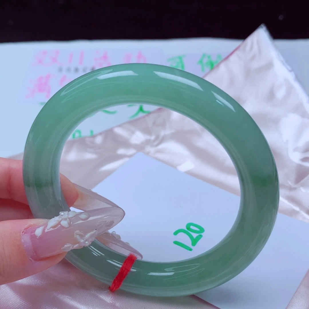 未镶嵌手镯翡翠天然缅甸翡翠A货手镯 120号