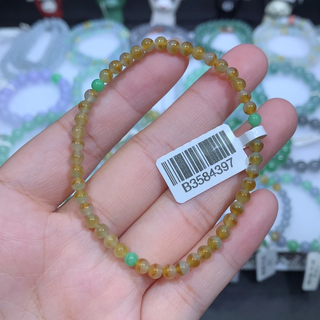 未镶嵌手串翡翠天然