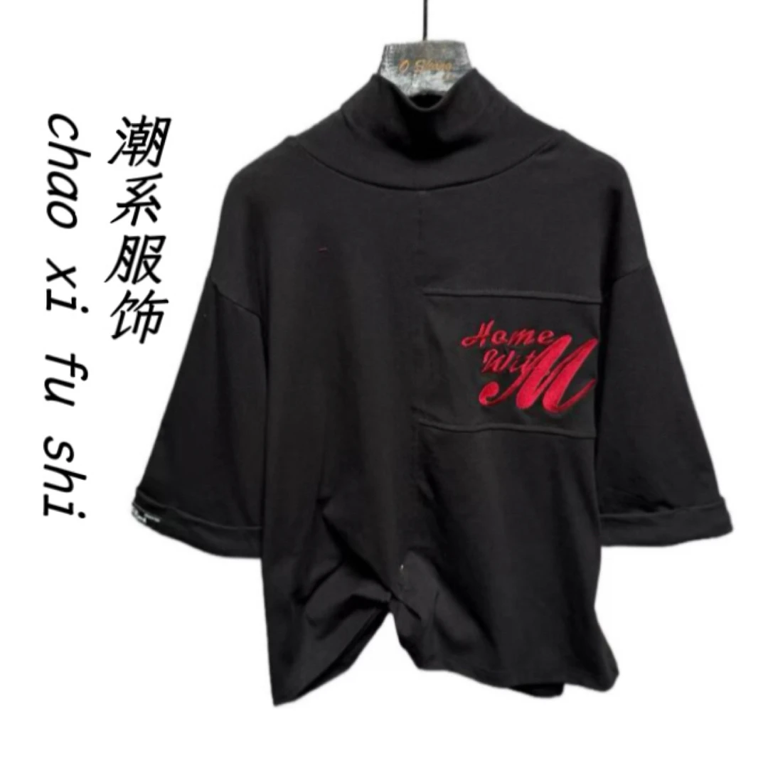 YY欧货潮牌时尚秋季半袖刺绣T恤 26927