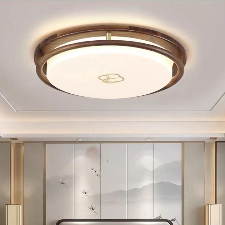 国庆福利款 古典 实木中式灯卧室灯吸顶灯圆形方形大气禅意