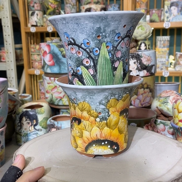 红陶浅***伤景德镇艺术手绘作品