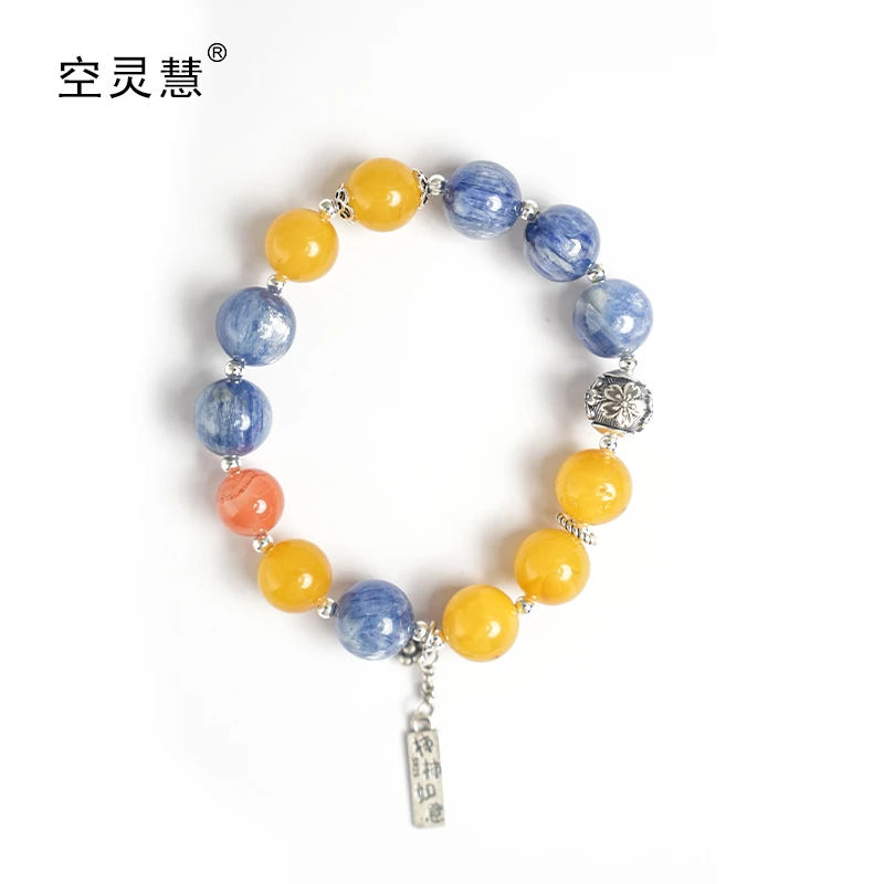 925银手链 0389 【蜜蜜+京蓝色】/S925银/高货富婆手串