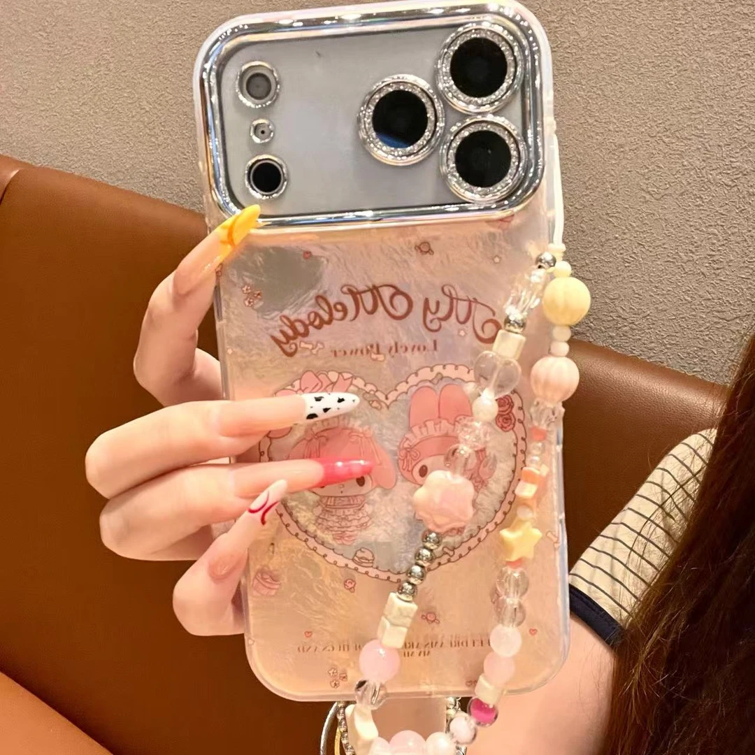 可爱美乐蒂手机壳适用苹果17promax/16pro/15pro/14/13保护壳