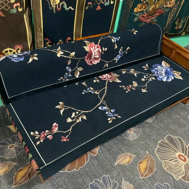 藏式沙发垫藏床坐垫靠背巾防滑可水洗家用