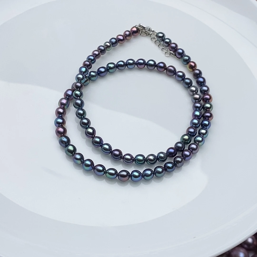 颈饰淡水珍珠银S925镶嵌