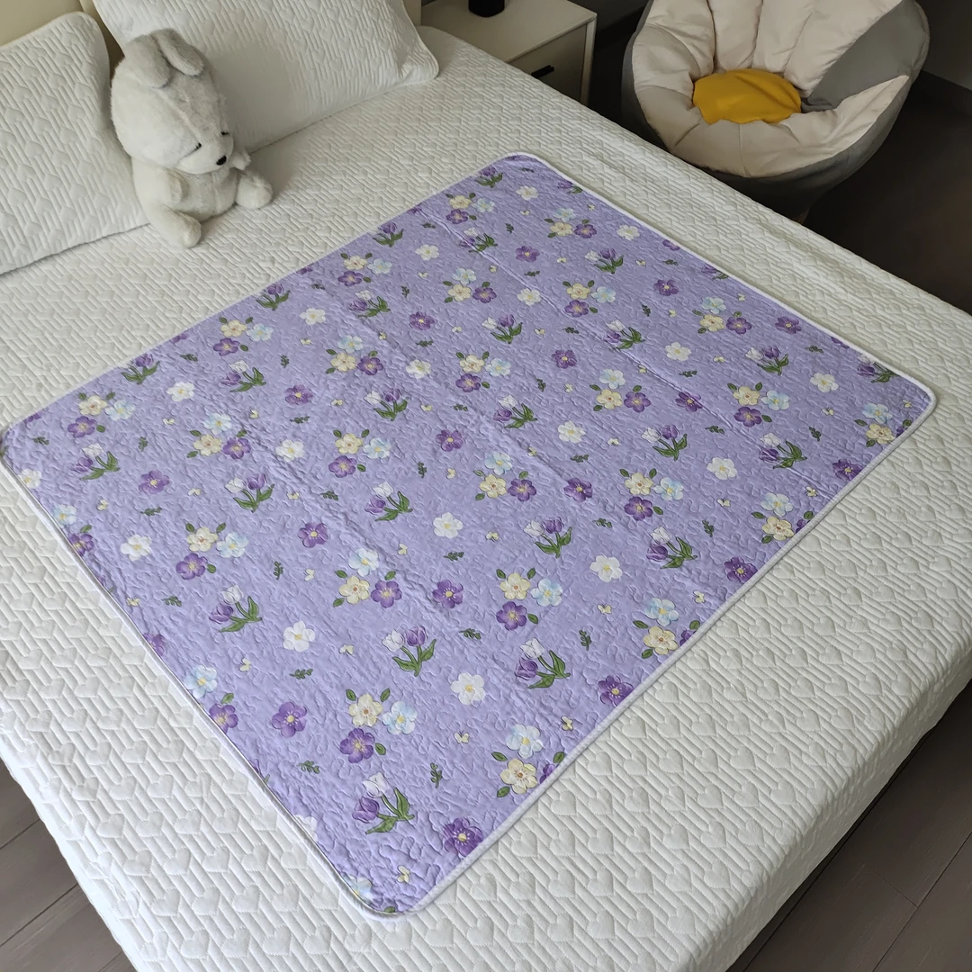 防滑纯棉隔脏垫斜纹单人床盖透气全棉生理专用垫双面学生宿舍床单