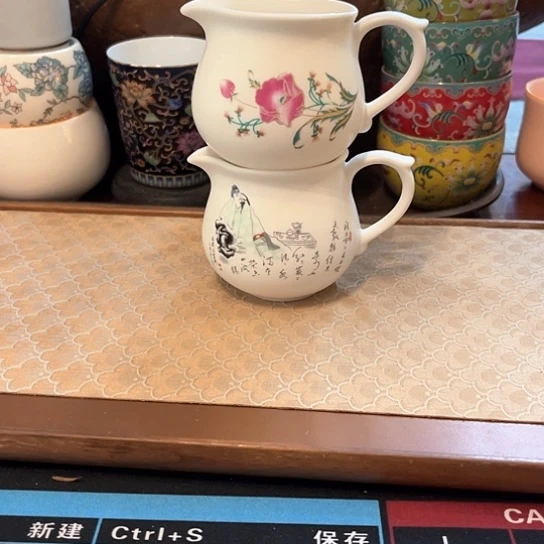 瓷片陶瓷公杯微瑕2个