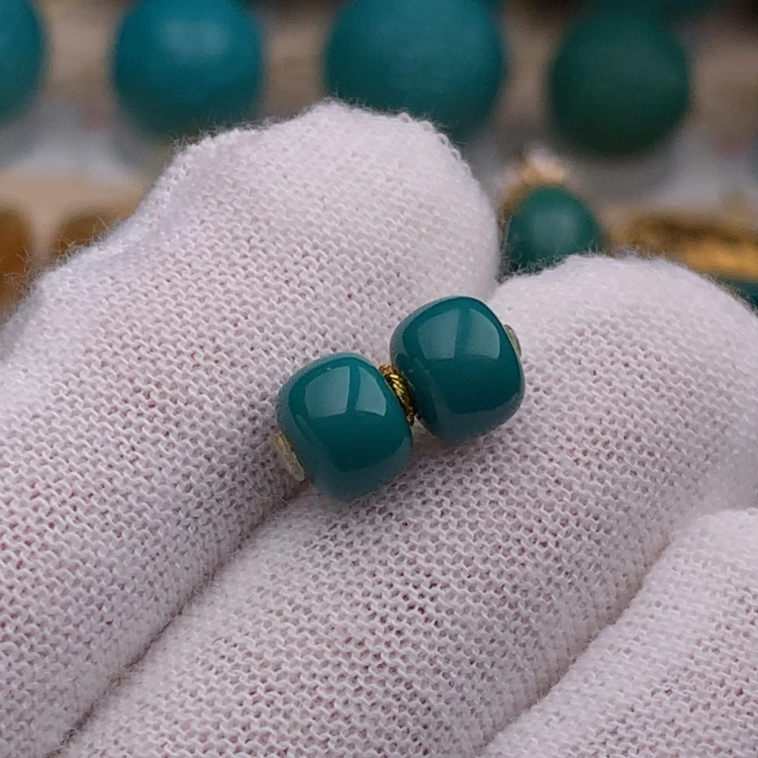 未镶嵌绿松石珠宝奇石7.5mm