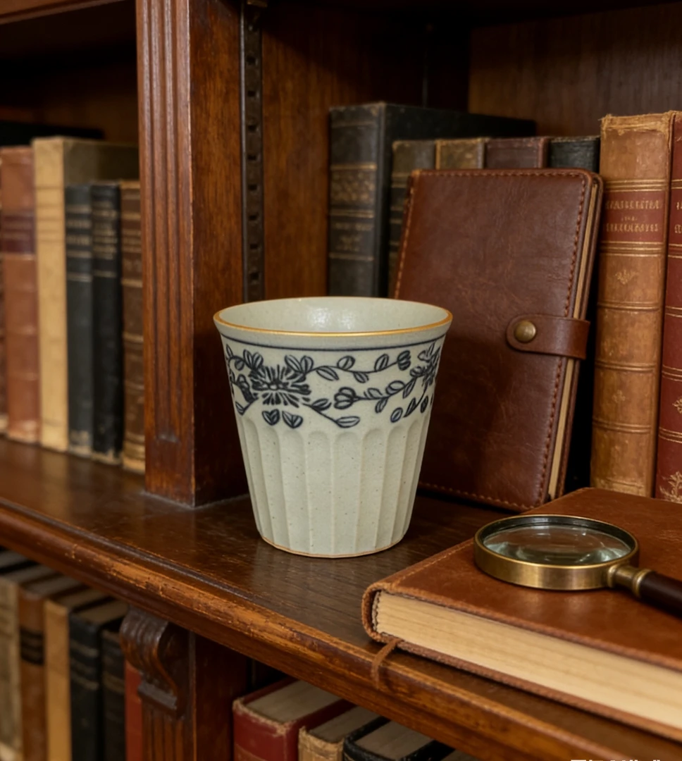 手工手绘高温釉下彩占瓷刀客纹猪口杯中式茶杯咖啡杯家用 MB148