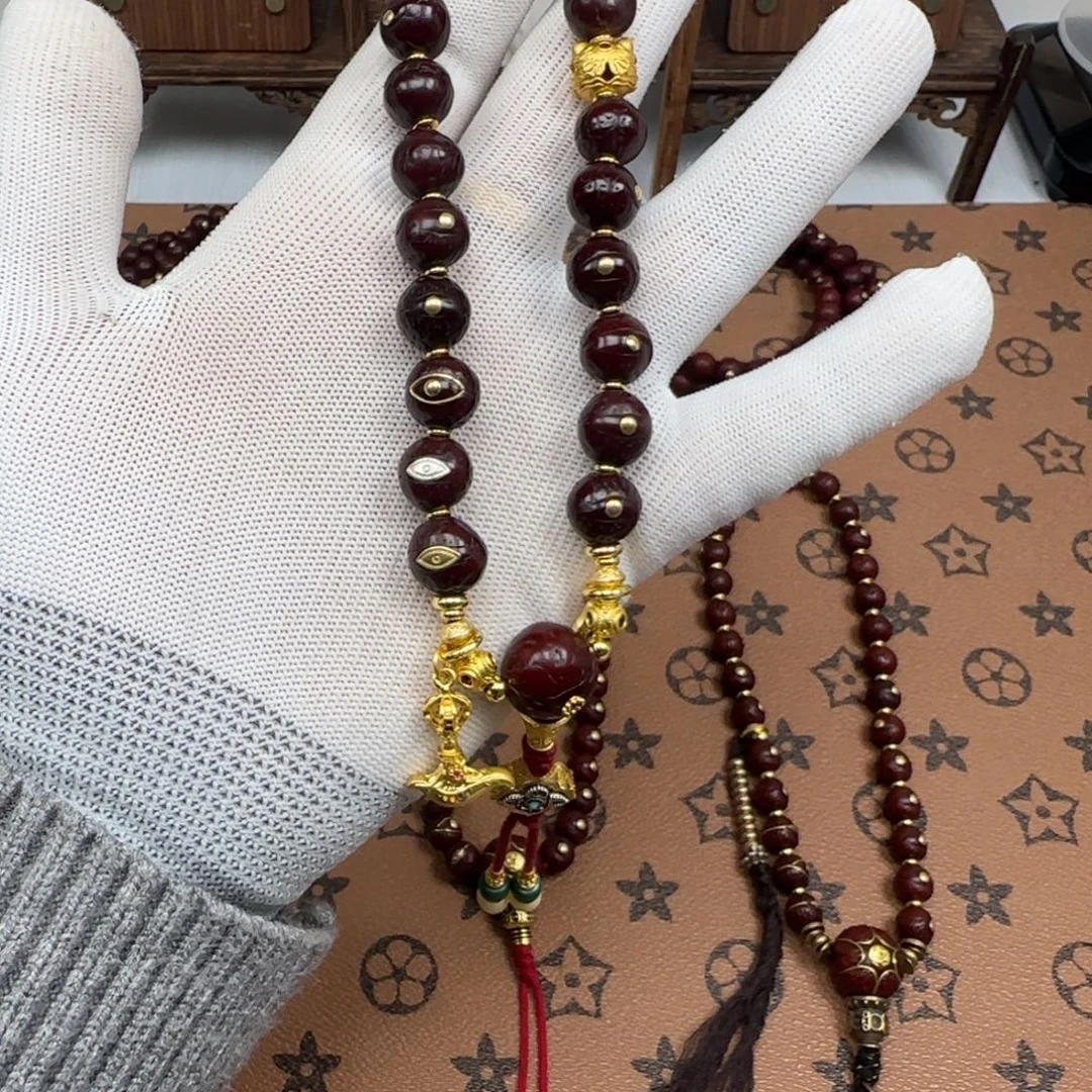 莹***-凤眼菩提吊坠凤眼金钉手持12+满配蓝