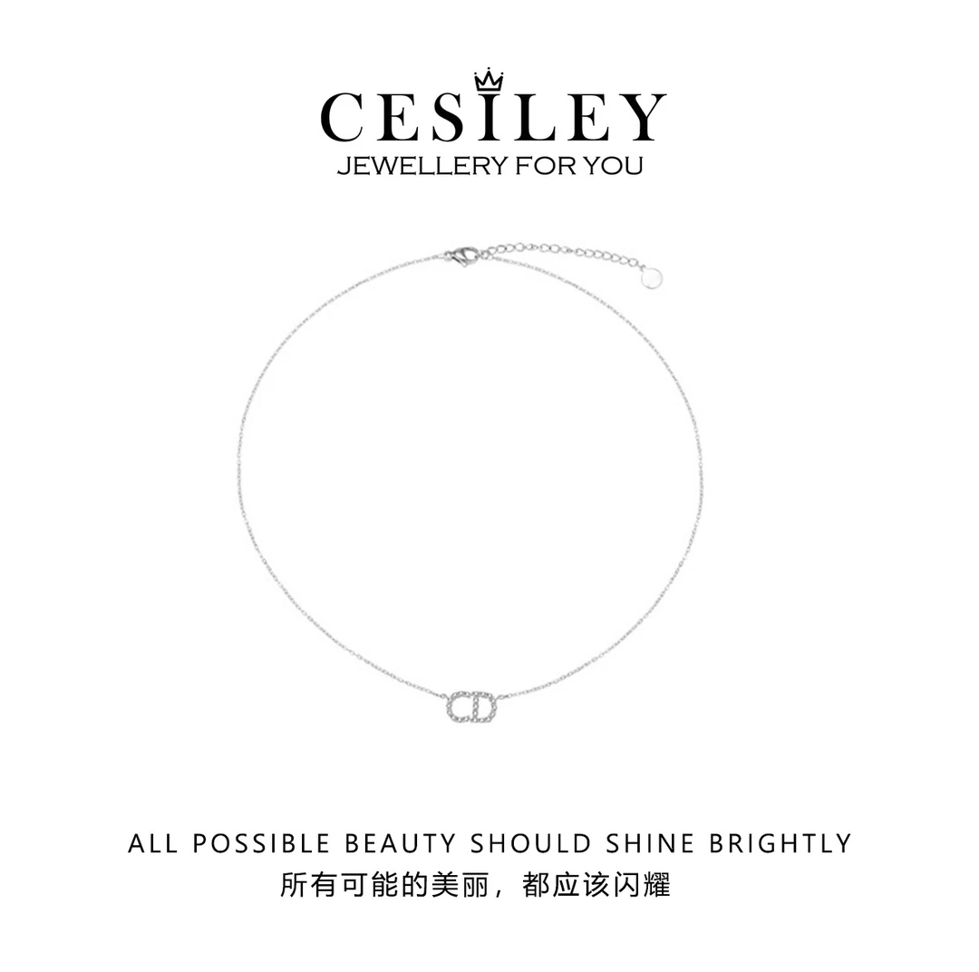 铜合金项链 精致满镶猪鼻项链DTB2031