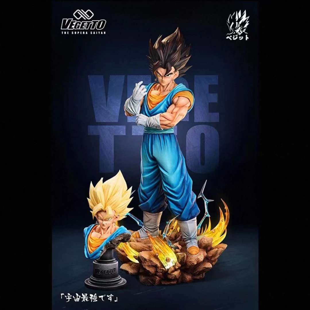 【KT预售】树脂 无限贝吉特 双头雕带胸像 可发光 1/6龙珠logo立牌