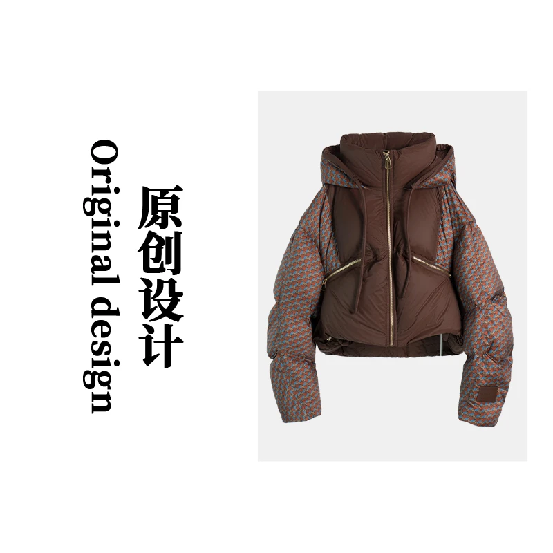 【主理人娟姐推荐】短款小O型撞花料羽绒服SDYH2553