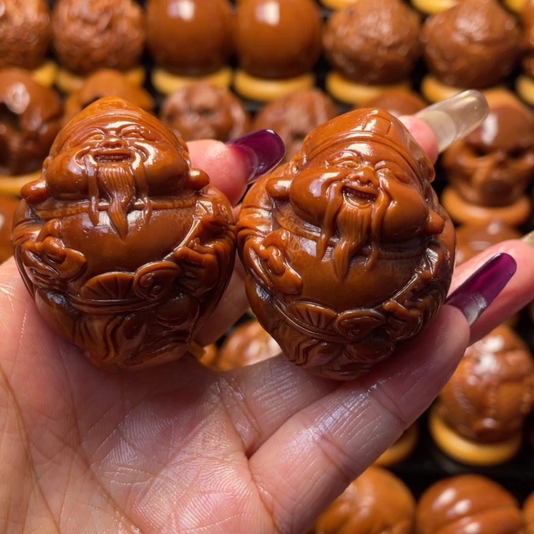 橄榄核把件橄榄球