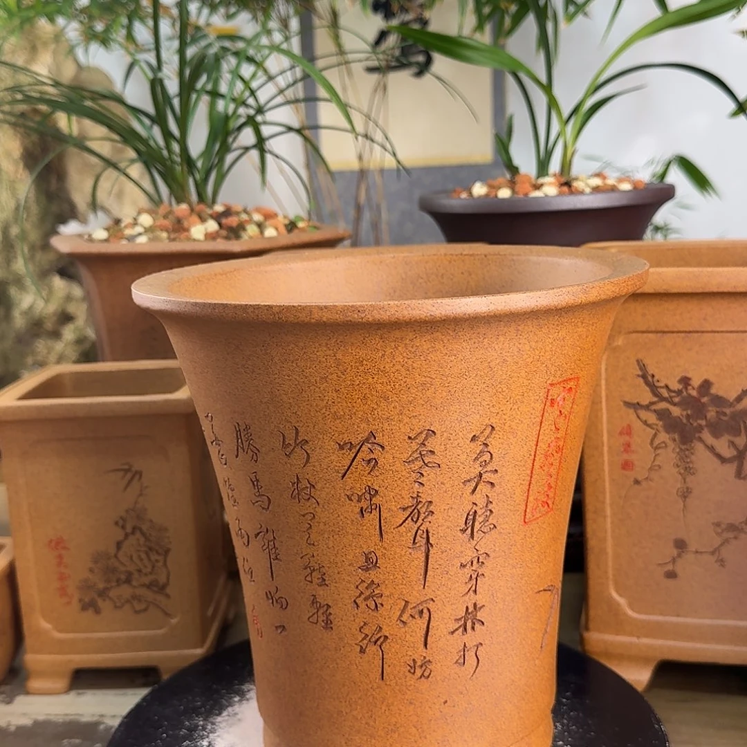 木***木紫砂花盆紫砂花盆