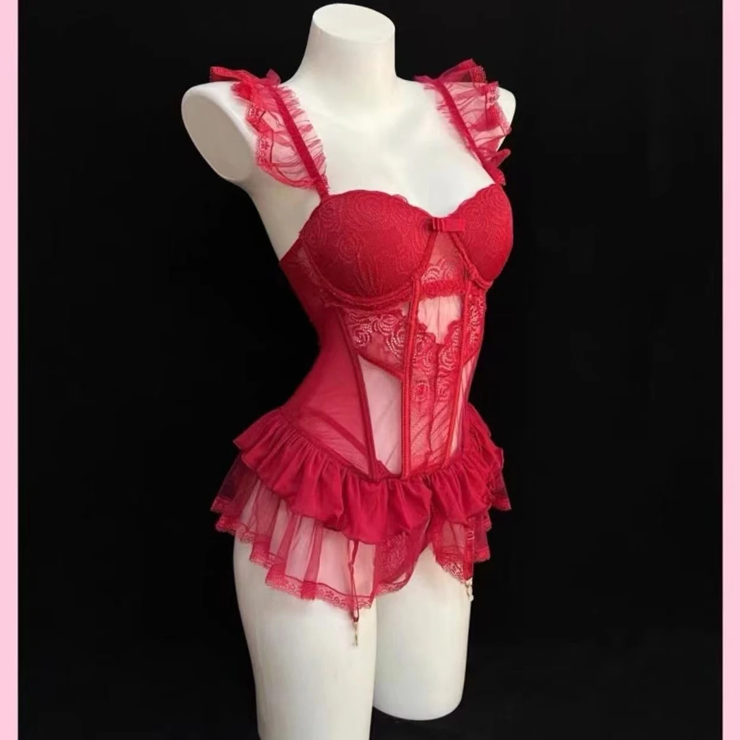 性感诱惑小胸显大聚拢免脱激情战袍