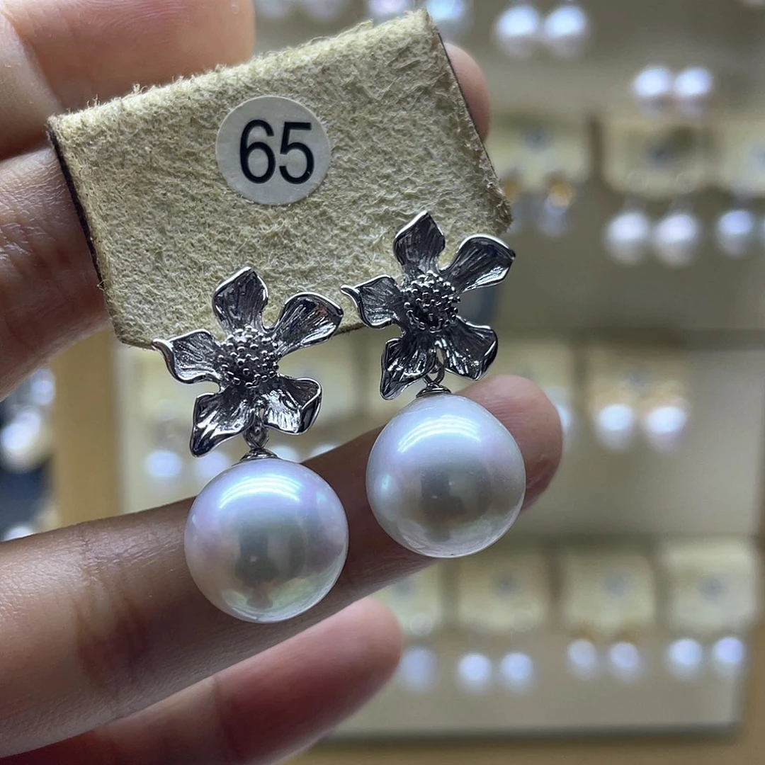 帆***子银S925镶嵌耳饰淡水珍珠