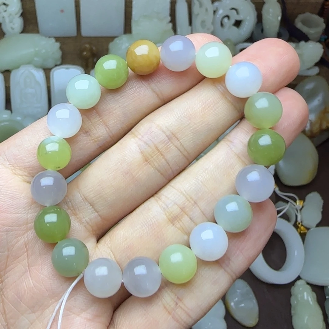 和田玉未镶嵌挂件卡10多宝