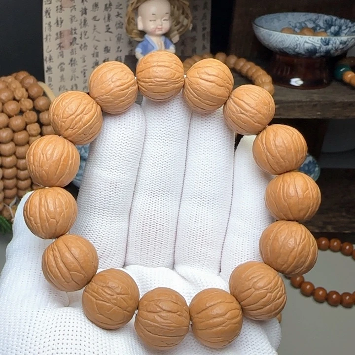 猴头核桃手串聚宝盆 干刷打底 原皮原色
