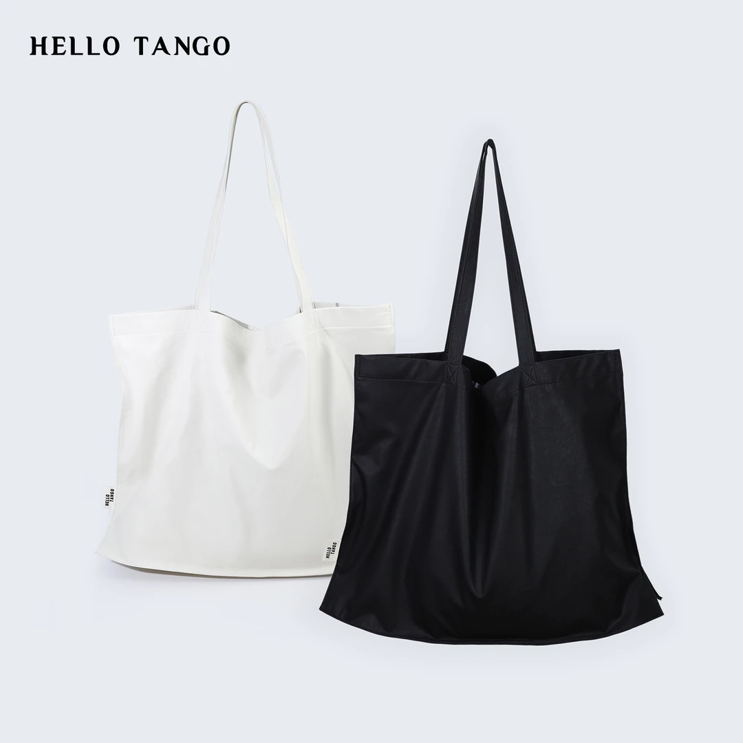 HELLOTANGO时尚极简百搭皮质大容量托特包