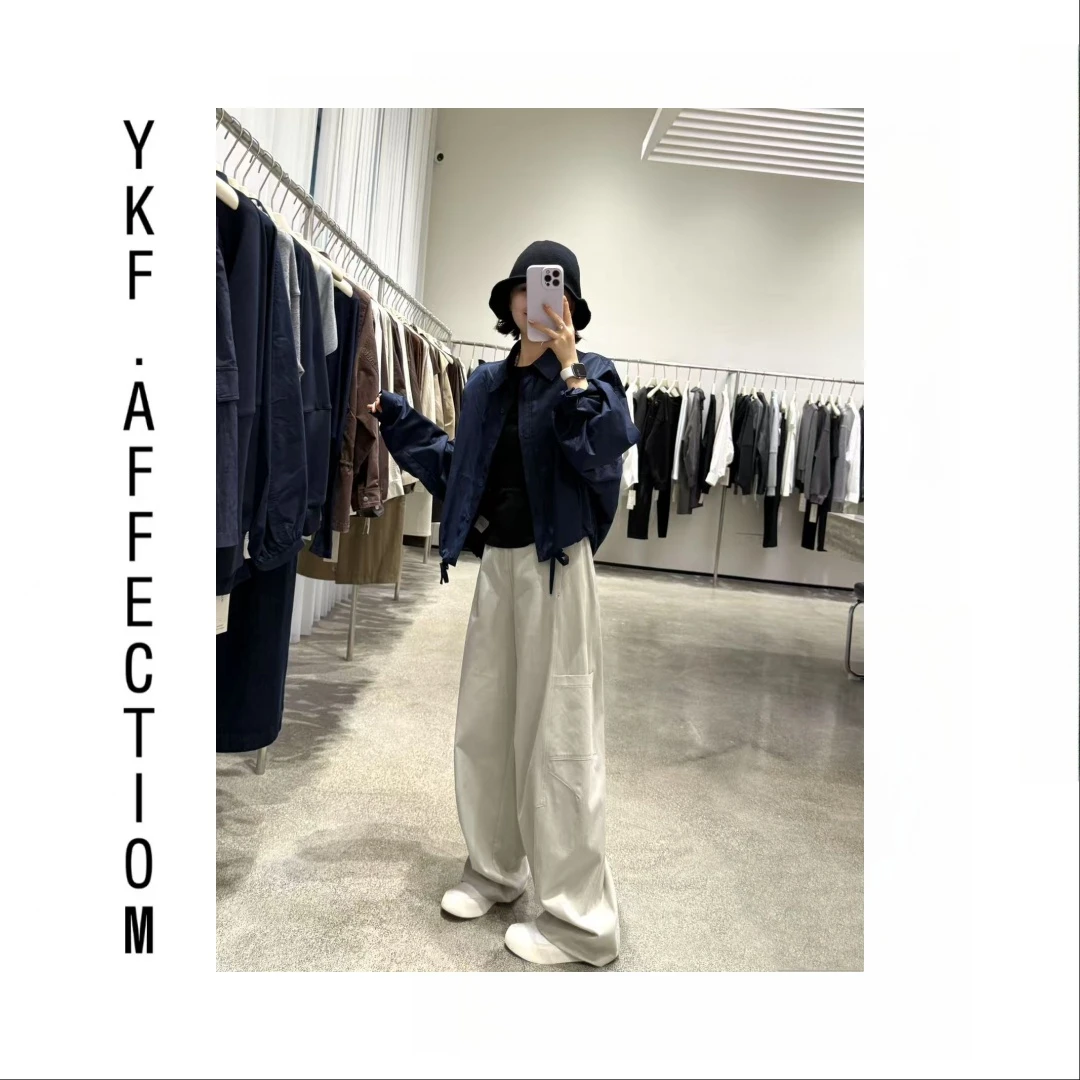 【藏肉神裤】宽松休闲女高腰阔腿镰刀裤83010