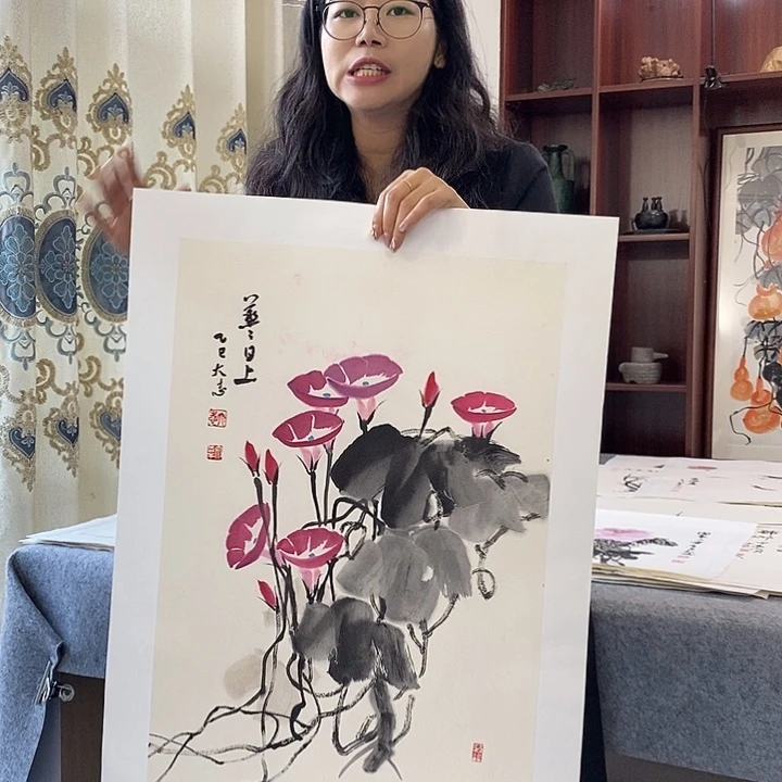 国画纯手绘国画写意作品43*63