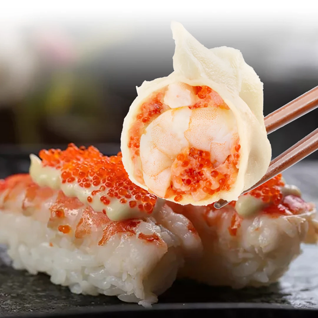 【大连海鲜蟹籽虾仁水饺】大连海鲜 水饺 礼盒