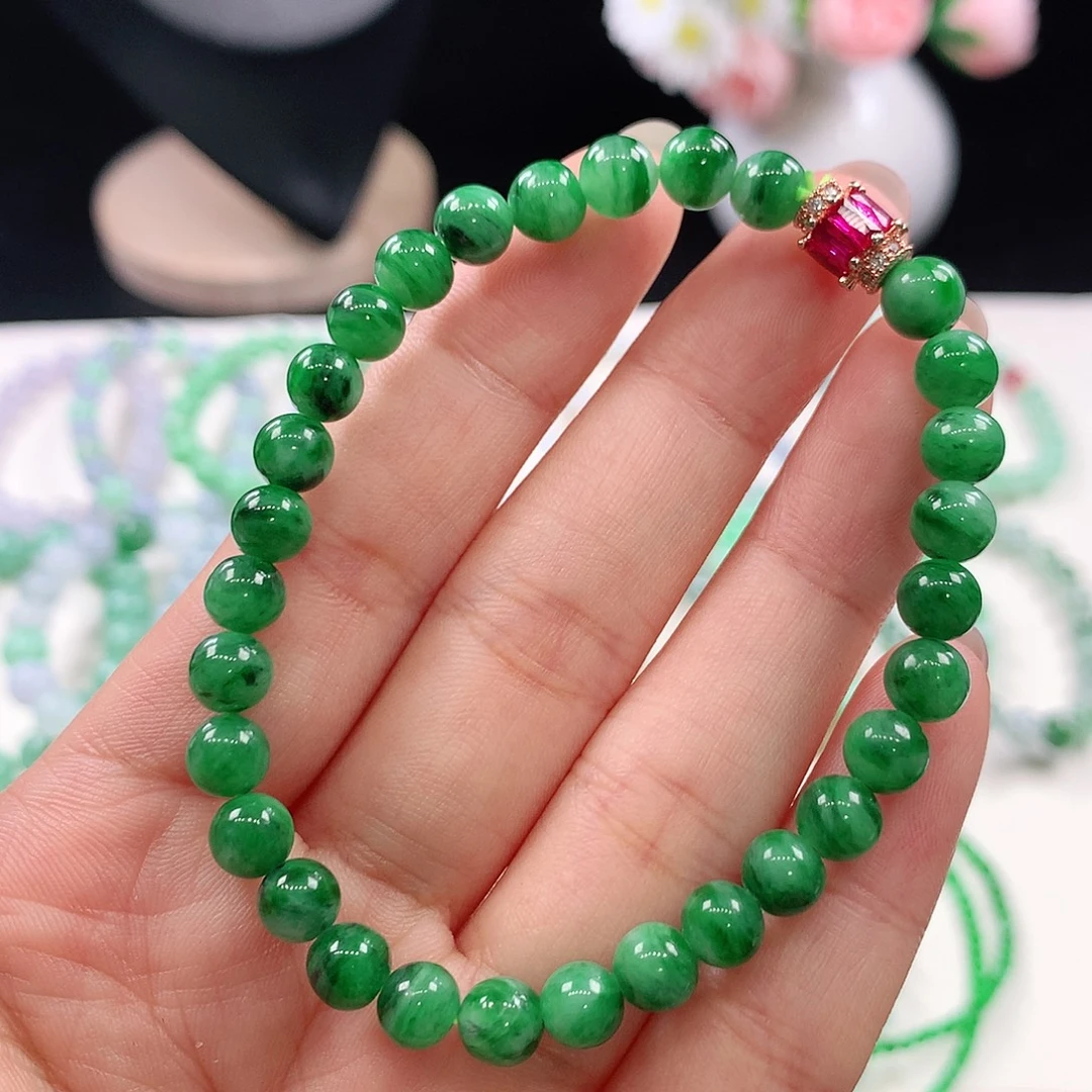 翡翠未镶嵌手链6mm