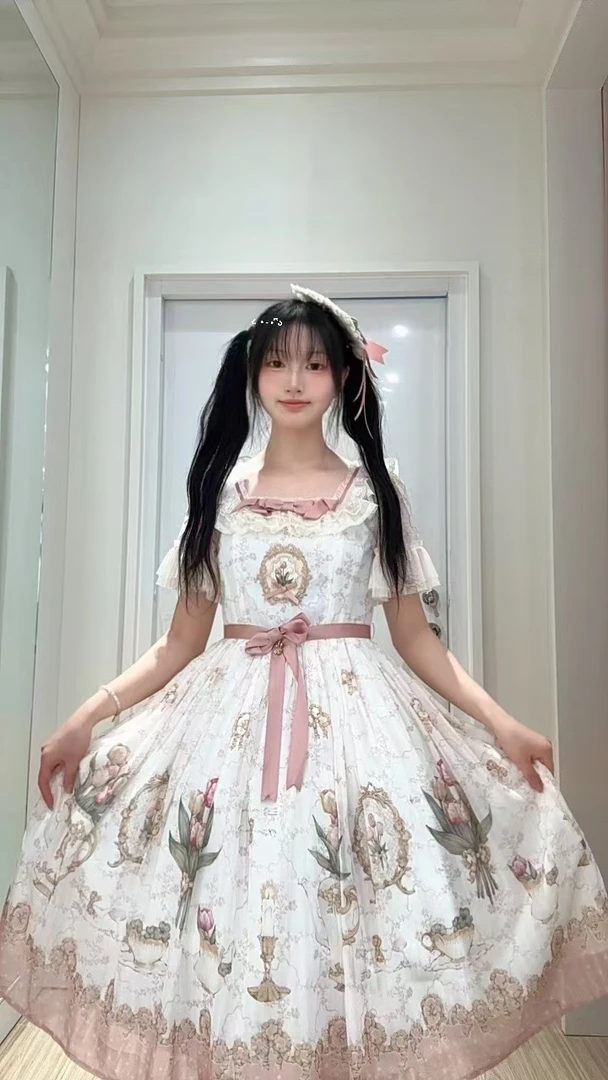 原创设计 优雅公主郁金香OP 洛丽塔