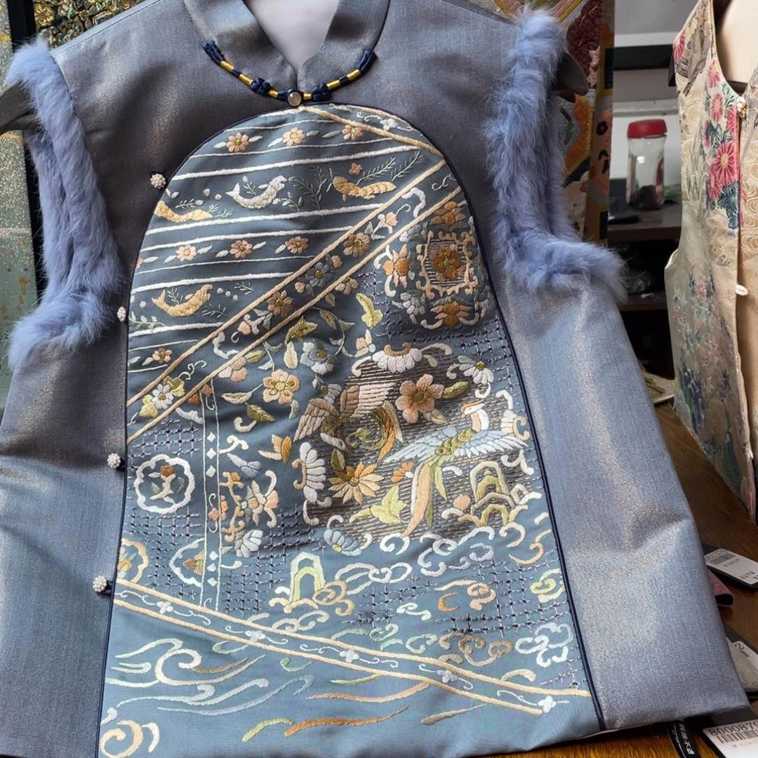 织绣刺绣马甲马甲